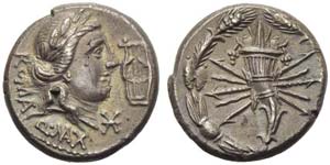 Q. Fabius Maximus, Denarius, Rome, 82-80 BC; ... 