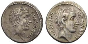 Q. Pompeius Rufus, Denarius, Rome, 54 BC; AR ... 