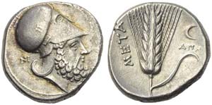 Lucania, Metapontion, Stater, c. 340-330 BC; ... 