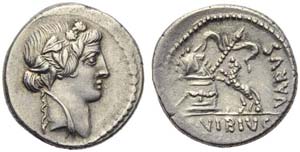 C. Vibius Varus, Denarius, Rome, 42 BC; AR ... 
