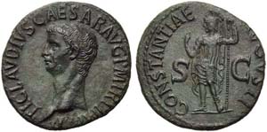 Claudius (41-54), As, Rome, c. AD 50-54; AE ... 