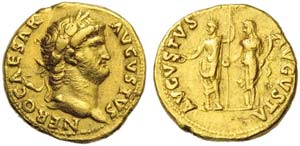 Nero (54-68), Aureus, Rome, AD 65-66; AV (g ... 