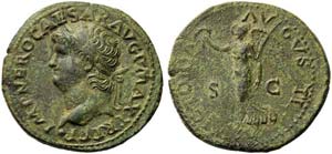 Nero (54-68), Dupondius, Lugdunum, c. AD ... 