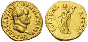 Vespasian (69-79), Aureus, Lugdunum, AD ... 