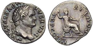 Titus, as Caesar, Denarius, Rome, AD 74; AR ... 