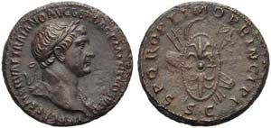 Trajan (98-117), As, Rome, AD 103-111; AE (g ... 
