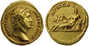 Hadrian (117-138), Aureus, Rome, AD 134-138; ... 