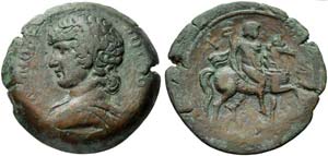 Antinous, favourite of Hadrian, Drachm, ... 