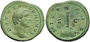 Divus Antoninus Pius, Sestertius, Rome, post ... 