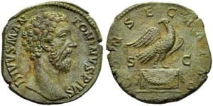 Divus Marcus Aurelius, Sestertius, Rome, ... 