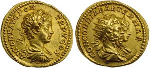 Caracalla (198-217), Aureus, Rome, AD 202; ... 