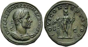 Macrinus (217-218), Sestertius, Rome, AD ... 