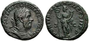 Macrinus (217-218), As, Rome, AD 218; AE (g ... 
