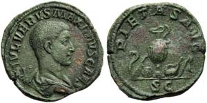 Maximus Caesar, Sestertius, Rome, AD 236; AE ... 