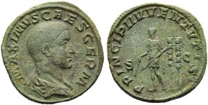 Maximus Caesar, Sestertius, Rome, AD ... 