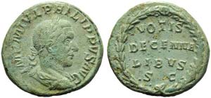 Philip I (244-249), As, Rome, AD 247; AE (g ... 