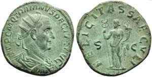 Trajan Decius (249-251), Double Sestertius, ... 