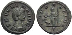 Severina, wife of Aurelian, As, Rome, AD ... 