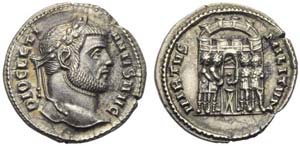 Diocletian (284-305), Argenteus, Siscia, c. ... 