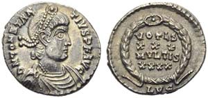 Constantius II (337-361), Siliqua, Lugdunum, ... 