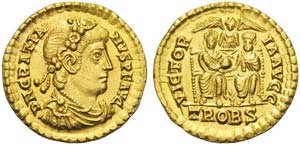 Gratian (367-383), Solidus, Treveri, AD ... 
