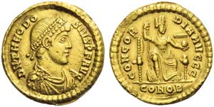Theodosius I (379-395), Solidus, ... 