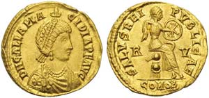 Galla Placidia, daughter of Theodosius I and ... 