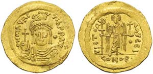Maurice Tiberius (582-602), Solidus, ... 