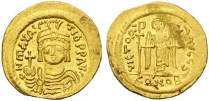 Maurice Tiberius (582-602), Solidus, ... 