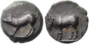 Sicily, Himera, Bronze, c. 425-407 BC; AE (g ... 