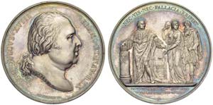 France, Louis XVIII (1815-1824), Medal ... 