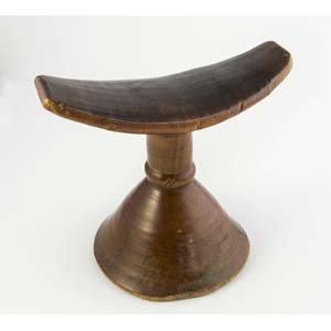 Small african wooden headrest, h. 18 cm, ... 