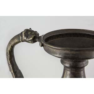 Bronze jug with pouring lip and ... 