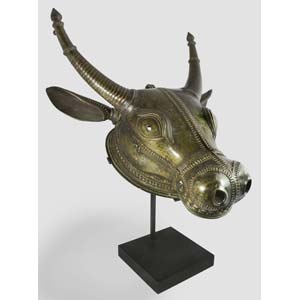 Bronze mask of the sacred bull “Nandi”, ... 