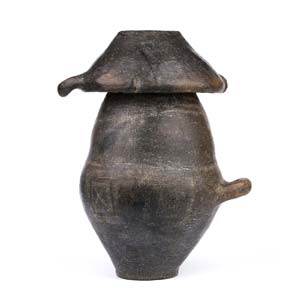 Villanovan cinerary urn with lid Etruria, ... 
