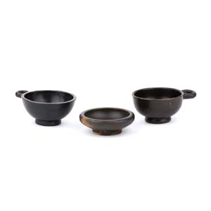 Three Italic black-glazed bowls 3rd century ... 