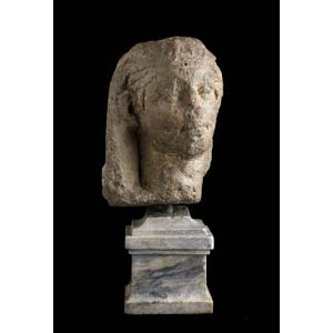 Etruscan nenfro head of a man ca. ... 