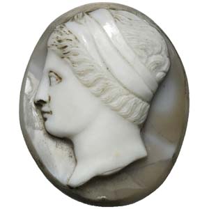 Neoclassical cameo of a youth with ... 