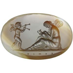 Neoclassical intaglio of Psyche and Amor ... 