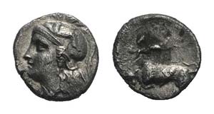 Lucania, Thourioi, c. 350-300 BC. AR Triobol ... 
