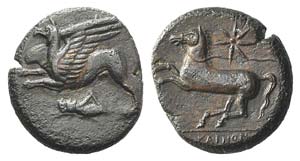 Sicily, Kainon, c. 365 BC. Æ (21mm, ... 