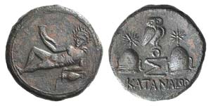 Sicily, Katane, 2nd-1st century BC. Æ ... 