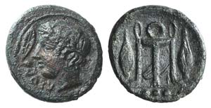 Sicily, Leontini, c. 405-402 BC. Æ Tetras ... 