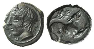 Sicily, Piakos, c. 420-400 BC. Æ Onkia ... 