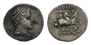 Baktria, Eukratides I (c. 170-145 BC). AR ... 