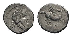 Q. Titius, Rome, 90 BC. AR Denarius (17mm, ... 