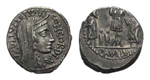 L. Aemilius Lepidus Paullus, Rome, 62 BC. AR ... 