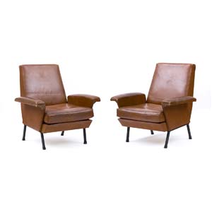 ITALIAN MANUFACTURE  Pair of armchairs, from ... 