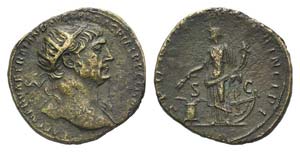 Trajan (98-117). Æ Dupondius (27mm, 9.99g, ... 