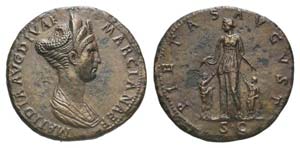 Matidia (Augusta, 112-119). Æ Sestertius ... 